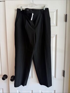 Ann Taylor Women's Black Tailored Straight-Leg Trousers